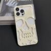 white hollow skeleton phone case