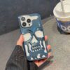 blue hollow skeleton phone case