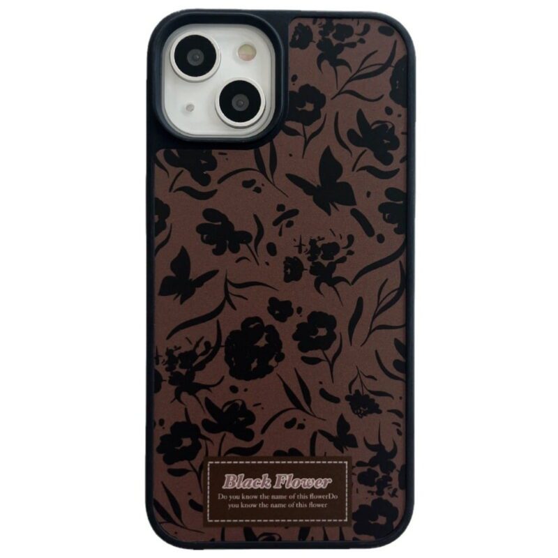 black flower phone case