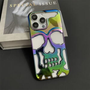 Rainbow Skeleton Skull iPhone Case