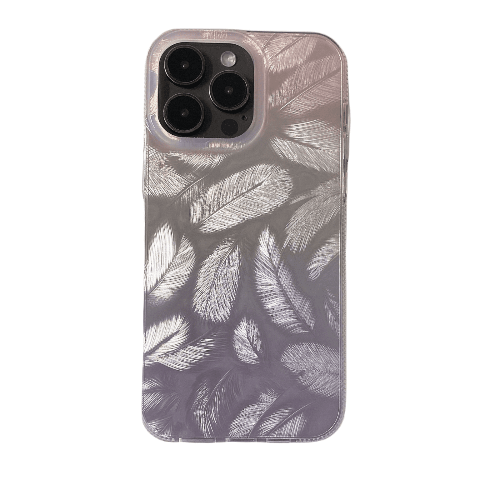glass feather phone case