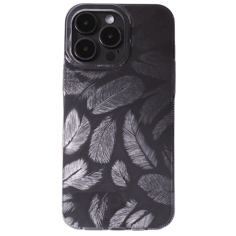 glass feather phone case