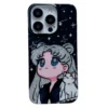 starry anime girl kitty phone case