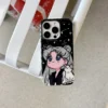 starry anime girl kitty phone case