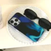 blue flames phone case