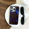 blue leopard phone case