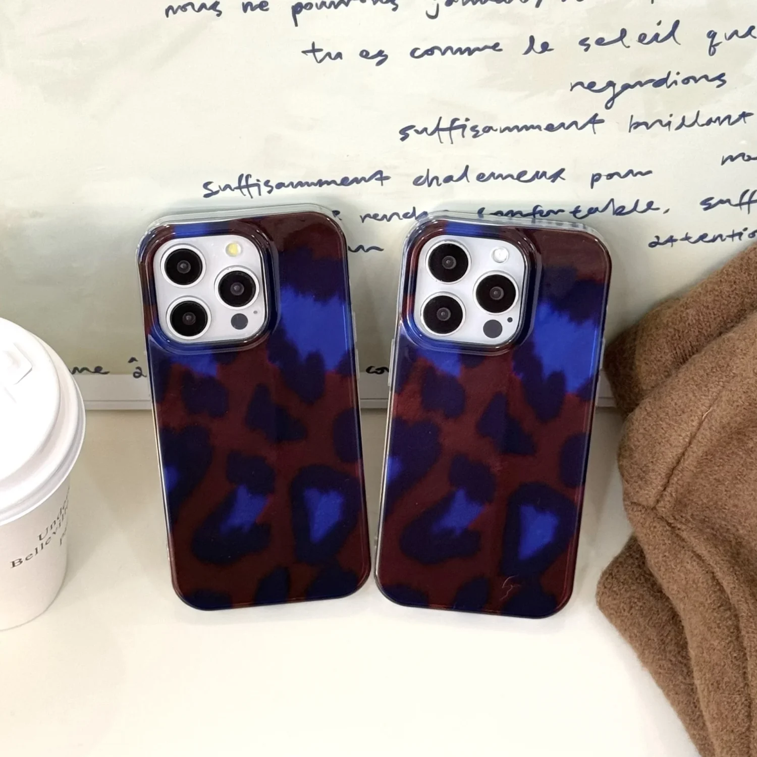 blue leopard phone case