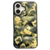 green camo puffer phone case