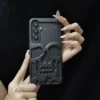 black hollow skeleton phone case