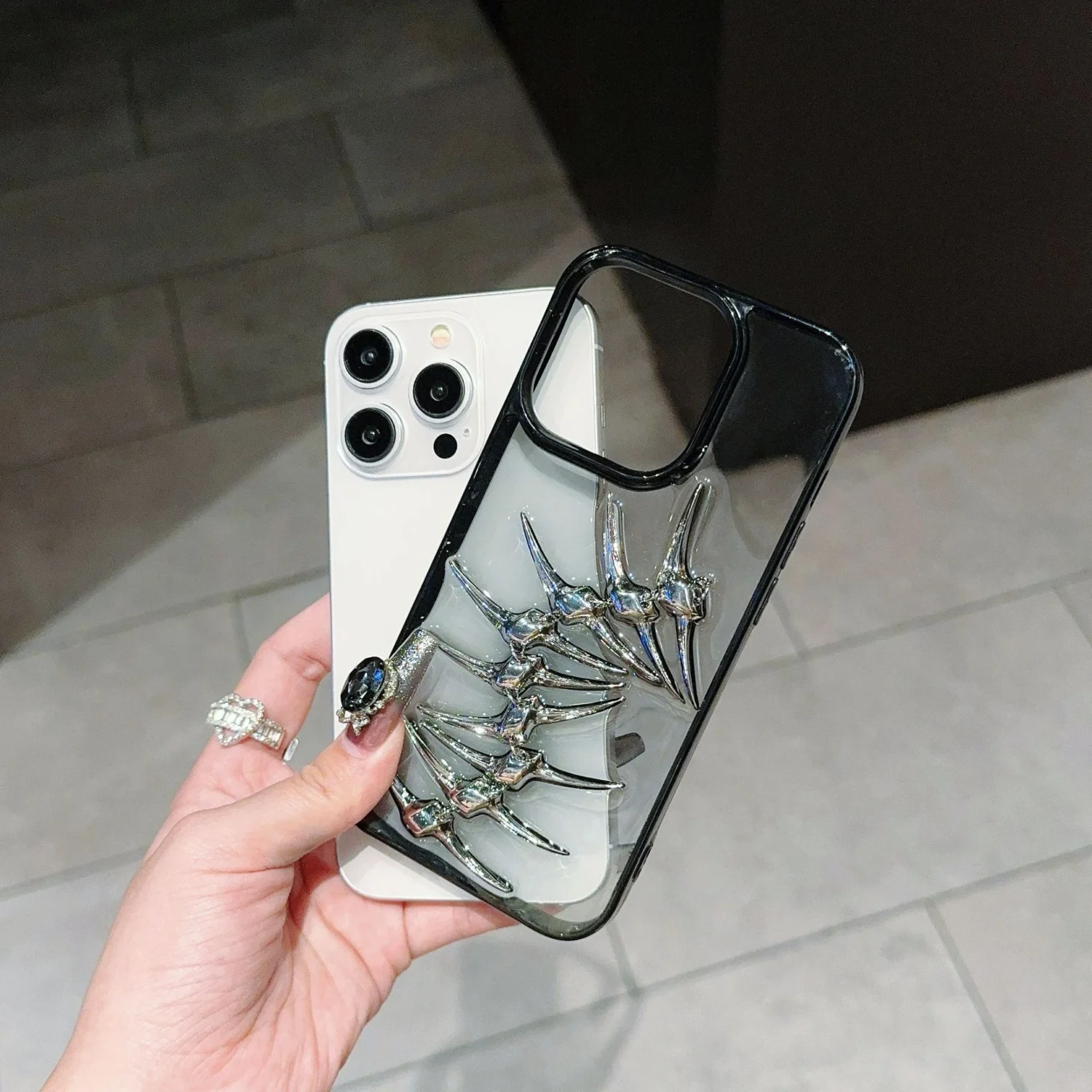 skeleton fish bone phone case