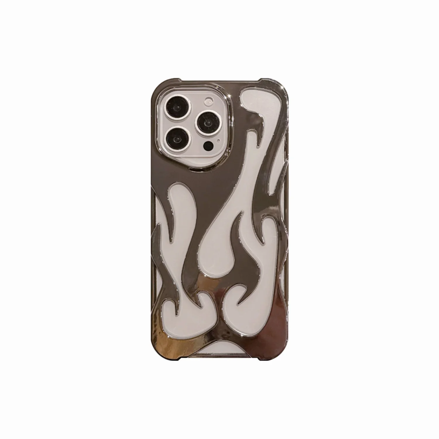 gold hollow flames phone case