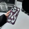 purple hollow flames phone case