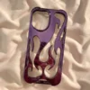 purple hollow flames phone case