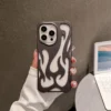 purple hollow flames phone case