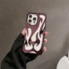 purple hollow flames phone case