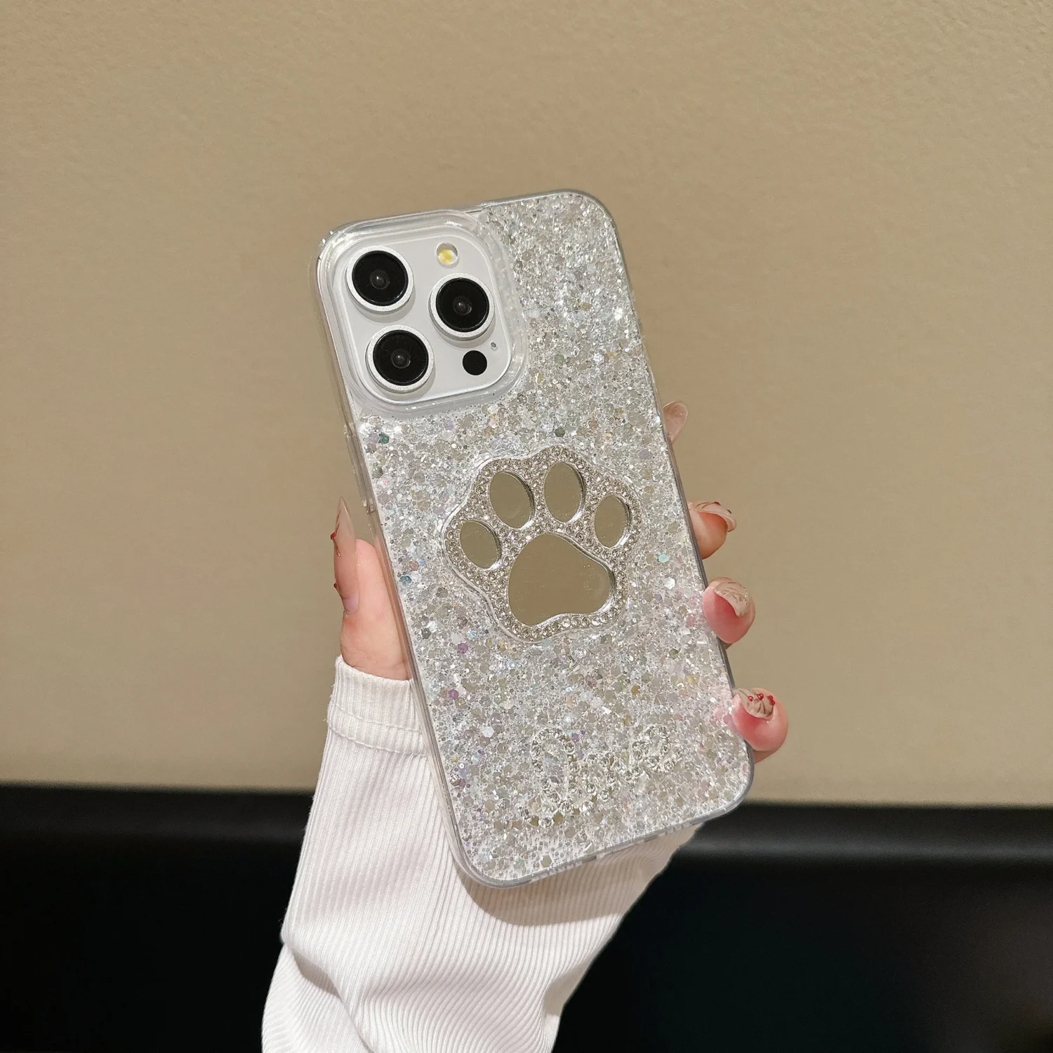 sparkly mirror phone case